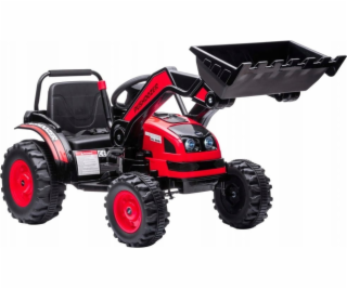 TRITON Baterkový traktor pro děti červený + pohyblivé ram...