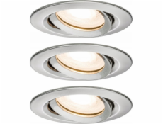 Paulmann Zapuštěné svítidlo NOVA PLUS LED DIM, výklopná sada, 3xGU10, 7W, 460lm, 93mm, 2700K, IP65, 230V, kartáčované železo