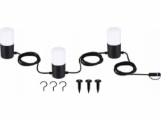 Paulmann Plug & Shine TUBS 3x2W 3000K E14 IP44 24V antracitová / hliníková světelný řetěz
