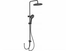 Wenko Sprchový sloup s dešťovou sprchou a ruční sprchou, matně černý, 120 cm, WENKO