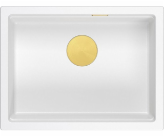 GraniteQ Dřez LOGAN 100 GraniteQ sněhově bílý dřez 59,5x4...