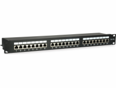 Equip Patchpanel Equip 24x RJ45 Cat5e 19 FTP 1HE černý