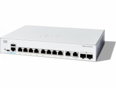 Cisco Přepínač Catalyst 1200 8portový přepínač / pouze data / 2 x 1G SFP uplink / externí napájení