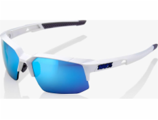 100% Brýle Speedcoupe Matte White HiPER Blue s vícevrstvými zrcadlovkami