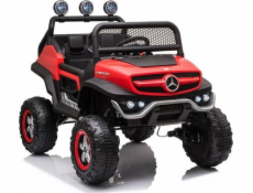 Lean Cars Mercedes Unimog S Červené vozidlo na baterie
