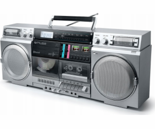 Muse Rádio BOOMBOX M-380 GBS GHETTO stříbrné