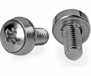 StarTech M6 x 12mm sada šroubů/podložek - 100 sad Stříbrn...