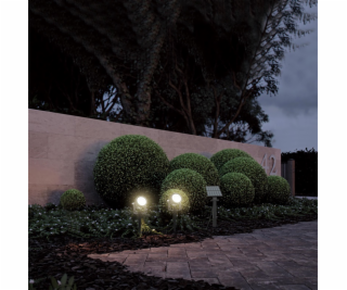 Solární dobíjecí lampa Domoletti Spiky, 1W, IP44, černá