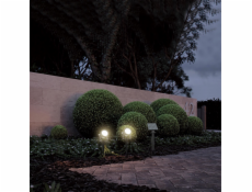 Solární dobíjecí lampa Domoletti Spiky, 1W, IP44, černá