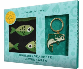 Klíčový prsten Mr. Dragon Keyback Set + ponožky pro rybáře