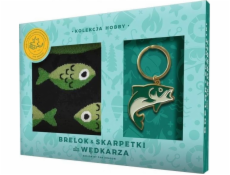 Klíčový prsten Mr. Dragon Keyback Set + ponožky pro rybáře