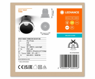 Vestavné svítidlo Ledvance Twist TWIST, 5W, 3000°K, LED
