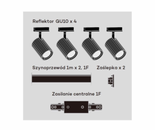 Stropné svietidlo Light Prestige Tokio Set 1F, 4X40 W, GU10
