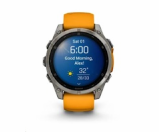 Garmin - fenix 8 Solar Sapphire - 51 mm - Titanium with A...