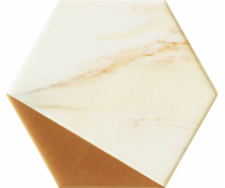 Keramický obklad Flare Gold Hex, 12,5 x 11 cm