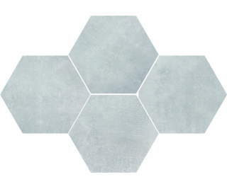 Kamenná hmota dlaždice Stark White Hexagon, 28,3 x 40,8 cm