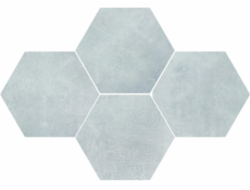 Kamenná hmota dlaždice Stark White Hexagon, 28,3 x 40,8 cm