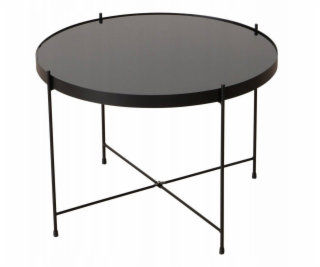 Kovový stůl se skleněnou deskou, SHERIN, 40 cm