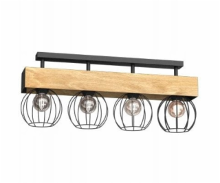 Luminex Stropní svítidlo Menton 1639 4x15W E27 černé/dřevěné