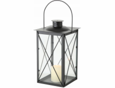 Boltze Kovová lucerna na svíčku, skleněné tabule, FAROL, 30 cm