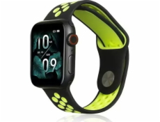 Beline Sport silikónový remienok pre chytré hodinky pre Apple Watch 42/44/45/49 mm čierny/limetkovo čierny/limetkový