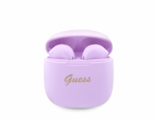 Guess True Wireless Script Logo BT5.3 6H Stereo Earphones Purple Nové