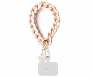 Guess Wrist Chain 4G Charm Strap Acrylic Pink Nové