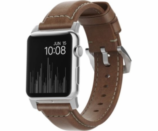 Nomad Řemínek NOMAD Tradiční kožený hnědý 42mm / 44mm kon...