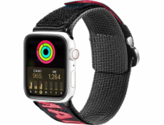 Dux Ducis Remienok Dux Ducis (vonkajšia verzia) Remienok Apple Watch Ultra, SE, 8, 7, 6, 5, 4, 3, 2, 1 (49, 45, 44, 42 mm) Nylonový náramok Black and Red