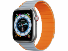 DUXDUCIS Dux Ducis Strap (LD verzia) Apple Watch 4/5/6/7/SE/8 40/41mm šedo-oranžový magnetický remienok