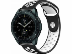 Beline  řemínek k hodinkám 20mm Sport silikonová černá a bílá černo/bílá krabička