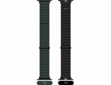 Řemínek Jcpal JCPal FlexDuo pro Apple Watch 38/40/41 mm černá/zelená – bezpečnost zaručena. Jednoduché splátky. Doprava zdarma od 170 PLN.