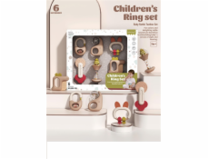 Detská hrkajúca sada hryzátok, rôzne farby