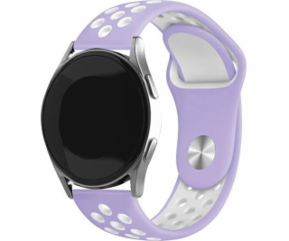Beline  Watch pásek 20mm Sport Silikonová fialovo-bílá fi...