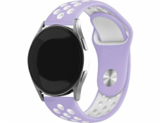 Beline  Watch pásek 20mm Sport Silikonová fialovo-bílá fialová/bílá krabička