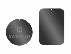 Swissten set kovový lepící štítek a podložka k magnetickým držákům do auta (retail pack)