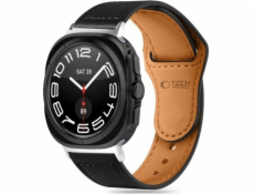 Tech-Protect Řemínek Leatherfit pro Samsung Galaxy Watch Ultra 47mm, černý