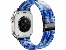 ForCell Řemínek FORCELL F-DESIGN FA04 z mramorové pryskyřice pro APPLE Watch 38 / 40 / 41 mm modrý