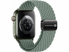 ForCell Magnetický nylonový řemínek FORCELL F-DESIGN FA02 pro APPLE Watch 38 / 40 / 41 mm olivově zelený