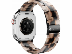 ForCell Řemínek FORCELL F-DESIGN FA04 z mramorové pryskyřice pro APPLE Watch 42 / 44 / 45 / 49 mm hnědý