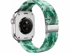 ForCell Řemínek FORCELL F-DESIGN FA04 z mramorové pryskyřice pro APPLE Watch 42 / 44 / 45 / 49 mm zelený