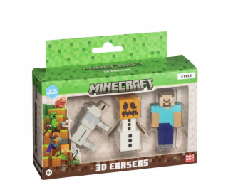 MINECRAFT 3D ERASERS - 3 PACK VER.B