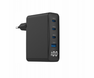 Gembird Univerzální nabíječka 100W GaN 1xUSB-A 3xUSB-C ry...