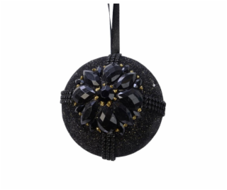 DECORIS Plastová vánoční hračka 740030, černá, 8 cm
