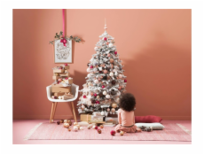 KAEMINGK Skleněná ozdoba na vánoční stromeček DECORIS 113539, 26 cm, růžová