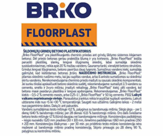 BRIKO Plastifikátor betonu Floorplast 4-108, 5 l