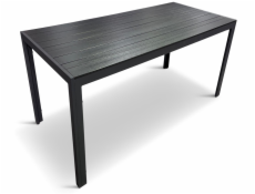 DOMOLETTI Venkovní stůl černý, 150 cm x 90 cm x 65 cm