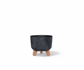 PROSPERPLAST Květináč Gracia, plast, O 38 cm, šedý