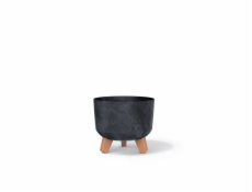 PROSPERPLAST Květináč Gracia, plast, O 38 cm, šedý