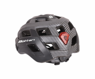 BOTTARI Cyklistická helma 94001GB, černá/šedá, velikost S/M